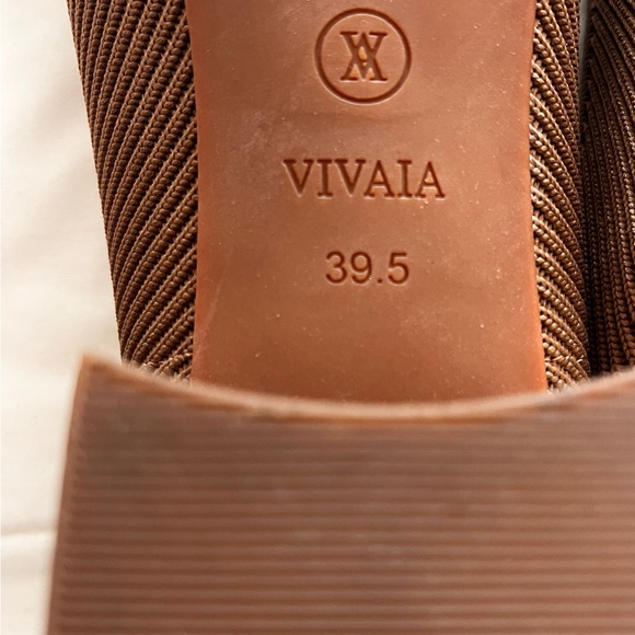 VIVAIA Margot Melody Chunky 1.8 Heels Shoes Pumps Ribbed Square Toe Espresso 8.5 - Picture 6 of 10